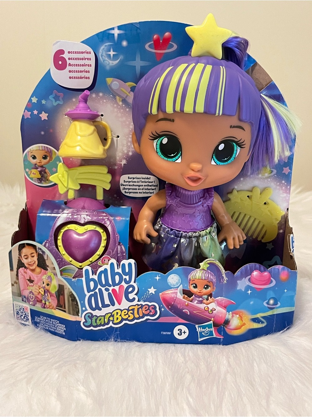 Baby Alive Star Besties Lovely Luna 8” Doll with Travel Accessories NWT
